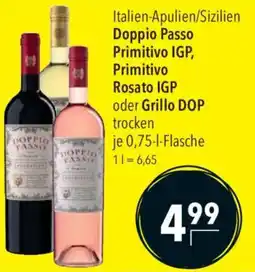 CITTI Markt Doppio Passo Primitivo IGP, Primitivo Rosato IGP oder Grillo DOP Angebot