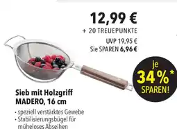 CITTI Markt GEFU Sieb mit Holzgriff MADERO, 16 cm Angebot