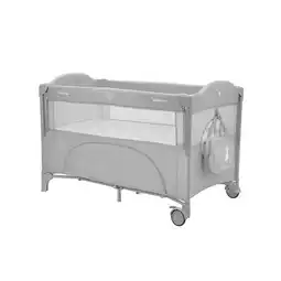 Netto Marken-Discount Kikkaboo Reisebett Milky Way, 2 Ebenen, seitliche Öffnung, 2 Räder, Netzfenster dunkelgrau Angebot