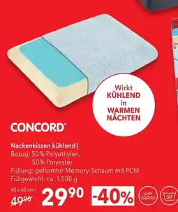Matratzen Concord CONCORD Nackenkissen kühlend Angebot