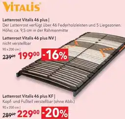 Matratzen Concord Lattenrost Vitalis 46 plus Angebot