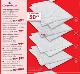 Matratzen Concord KÜNSEMÜLLER Mono-Steppbett Bambus Angebot