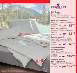 Matratzen Concord KÜNSEMÜLLER Feder- und Daunenkissen Angebot