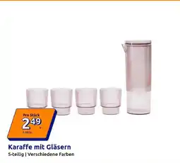 Action Karaffe mit Gläsern Angebot