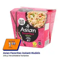 Action Asian Favorites Instant-Nudeln Angebot