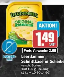 AEZ Leerdammer Schnittkäse in Scheibe Angebot