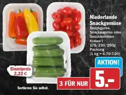 AEZ Niederlande Snackgemüse Angebot