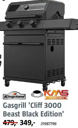 Bauhaus Kingstone Gasgrill 'Cliff 3000 Beast Black Edition' Angebot