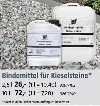 Bindemittel für Kieselsteine