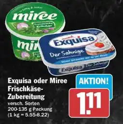 AEZ Exquisa oder Miree Frischkäse-Zubereitung Angebot