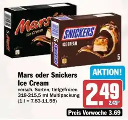 AEZ Mars oder Snickers Ice Cream Angebot