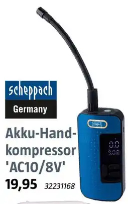 Bauhaus Scheppach Akku-Handkompresseor 'AC10/8V' Angebot