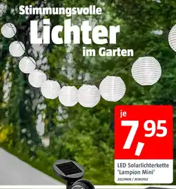 Bauhaus LED Solarlichterkette 'Lampion Mini' Angebot