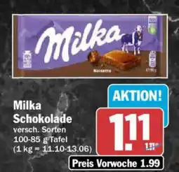 AEZ Milka Schokolade Angebot