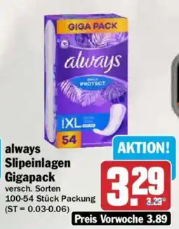 AEZ always Slipeinlagen Gigapack Angebot
