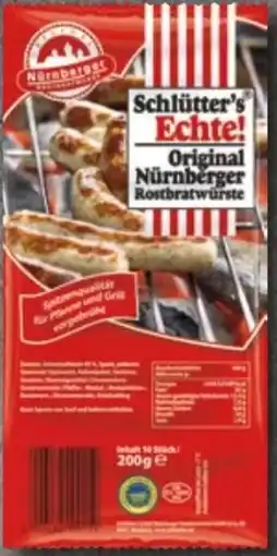Handelshof Schlütters Original Nürnberger Rostbratwürstchen Angebot