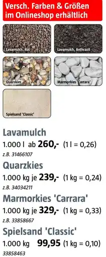 Bauhaus Lavamulch Angebot