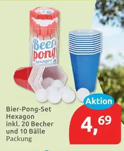 Budni Bier-pong-set hexagon inkl. 20 becher und 10 bälle Angebot
