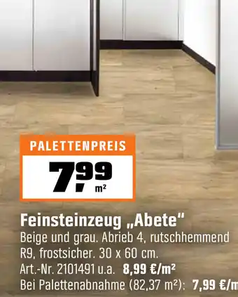 OBI Feinsteinzeug,,Abete Angebot