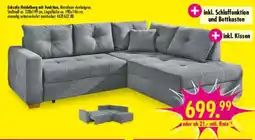 Möbel Boss Ecksofa Heidelberg mit Funktion, Microfaser Angebot