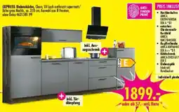 Möbel Boss EXPRESS Einbauküche, Clean, UV-Lack anthrazit supermatt / Eiche grau Nachb. Angebot