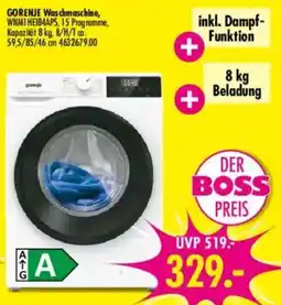 Möbel Boss GORENJE Waschmaschine Angebot