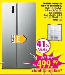 Möbel Boss GORENJE Side-by-Side Kühl-Gefrierkombination Angebot