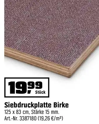 OBI Siebdruckplatte Birke Angebot