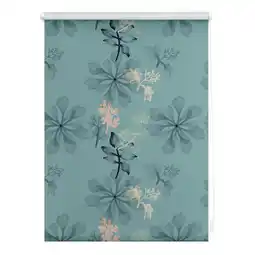 Netto Marken-Discount Lichtblick Rollo Klemmfix, ohne Bohren, Verdunkelung, Aqua Floral - Blau Angebot