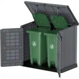 Netto Marken-Discount VCM StoreAway Aufbewahrungsbox Gartenhaus 2er Mülltonnenbox 1200 l, 145 x 125 x 83 cm, Kunststoff Angebot