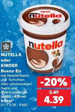 Kaufland Nutella Bueno Eis Angebot
