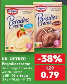 Kaufland DR. OETKER Paradiescreme Angebot