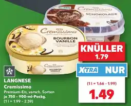 Kaufland LANGNESE Cremissimo Premium-Eis Angebot