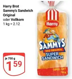 Globus Harry Brot Sammy's Sandwich Original Angebot