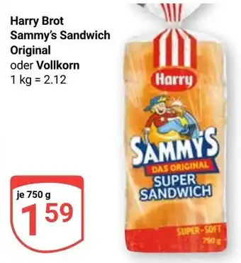 Globus Harry Brot Sammy's Sandwich Original Angebot