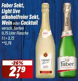 Simmel Faber Sekt, Light live Angebot