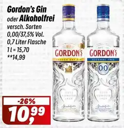 Simmel Gordon's Gin Angebot