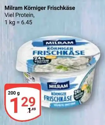 Globus Milram Körniger Frischkäse Angebot
