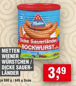 Handelshof METTEN WIENER WÜRSTCHEN / DICKE SAUER-LÄNDER Angebot