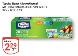 Globus Toppits Zipper Allzweckbeutel Angebot
