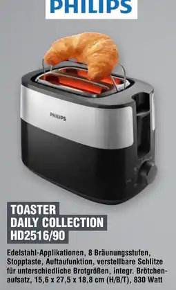 Handelshof Philips toaster daily collection HD2516/90 Angebot