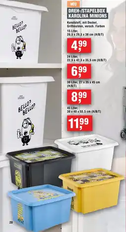 Handelshof Dreh-/stapelbox karolina minions Angebot