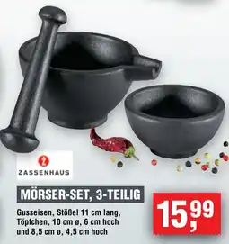 Handelshof Zassenhaus Mörser-Set, 3-teilig Angebot