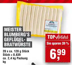 Handelshof MEISTER BLUMBERG'S GEFÜLGE BRATWÜRSTE Angebot