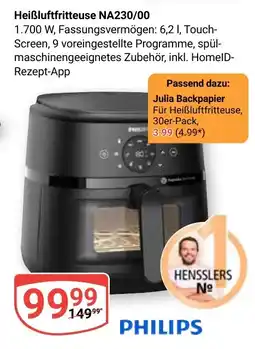 Globus Heißluftfritteuse NA230/00 PHILIPS Angebot