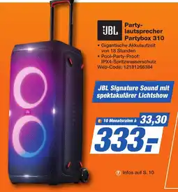 K+B Expert JBL Party-lautsprecher Partybox 310 Angebot