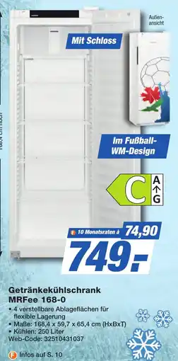 K+B Expert Getränkekühlschrank MRFee 168-0 Angebot