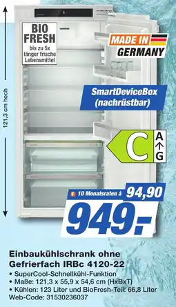 K+B Expert Einbaukühlschrank ohne Gefrierfach IRBc 4120-22 Angebot