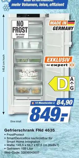 K+B Expert Gefrierschrank FNd 4635 Angebot