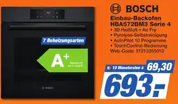 K+B Expert BOSCH Einbau-Backofen HBA572BM3 Serie 4 Angebot